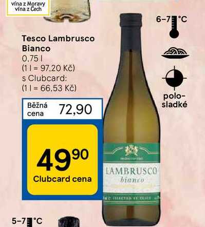 Tesco Lambrusco Bianco 0,75 1