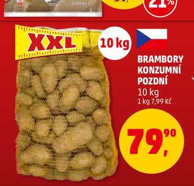 BRAMBORY KONZUMNÍ POZDNÍ, 10 kg