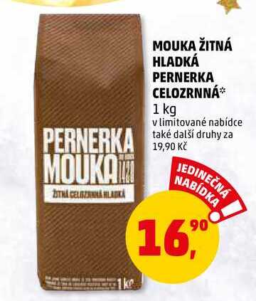 MOUKA ŽITNÁ HLADKÁ PERNERKA CELOZRNNÁ 1 kg