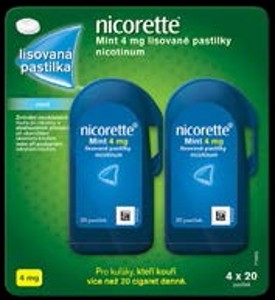 NICORETTE MINT 4 MG, LISOVANÉ PASTILKY