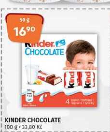 Kinder Chocolate Maxi tyčinka z mléčné čokolády s mléčnou náplní 50g v akci