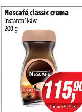 Nescafé classic crema instantní káva 200 g  v akci