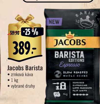  Jacobs Barista • zrnková káva • 1 kg  v akci