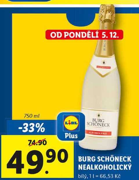 BURG SCHÖNECK NEALKOHOLICKÝ, 750 ml
