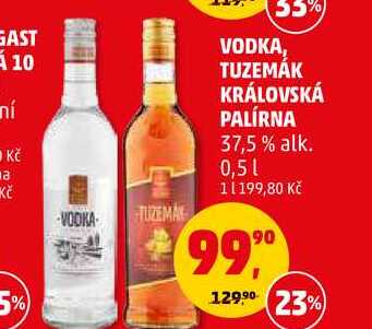 VODKA KRÁLOVSKÁ PALÍRNA, 0,5 l