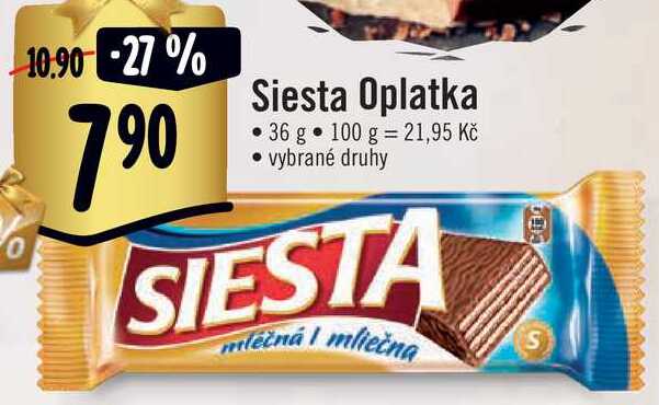 Siesta Oplatka, 36 g
