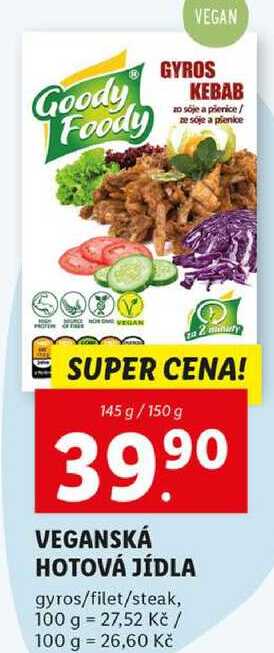 VEGANSKÁ HOTOVÁ JÍDLA, 145 g/150 g