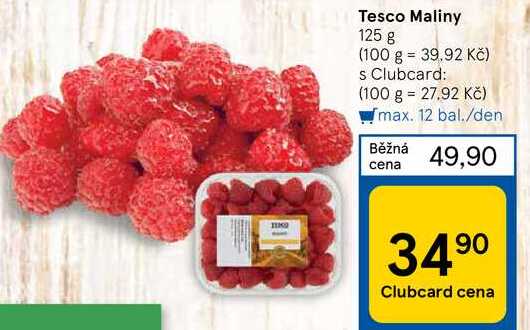 Tesco Maliny 125 g