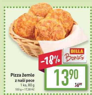 Pizza žemle z naší pece 1 ks, 80 g
