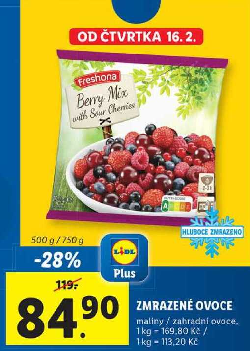 ZMRAZENÉ OVOCE, 500 g/750 g