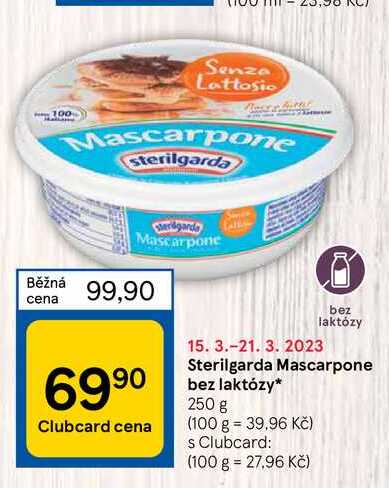 Sterilgarda Mascarpone bez laktózy* 250 g