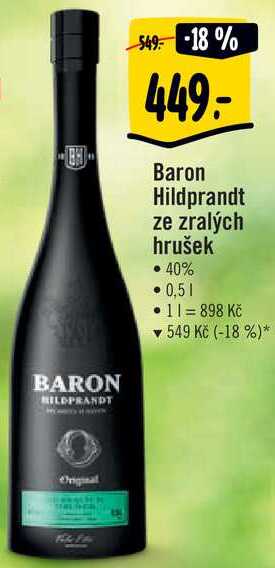 Baron Hildprandt ze zralých hrušek, 0,5 l