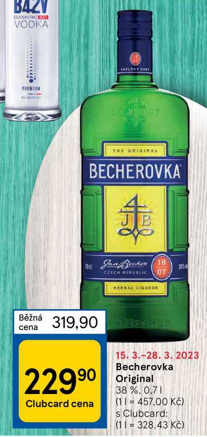 Becherovka Original 38 %. 0,7 l v akci