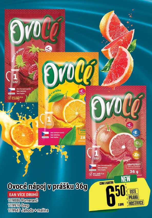 Ovocé nápoj v prášku 36 g