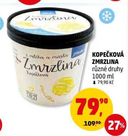 KOPEČKOVÁ ZMRZLINA, 1000 ml