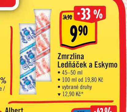 Zmrzlina Ledňáček a Eskymo • 45-50 ml