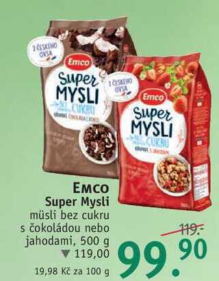 EMCO Super Mysli müsli bez cukru, 500 g v akci