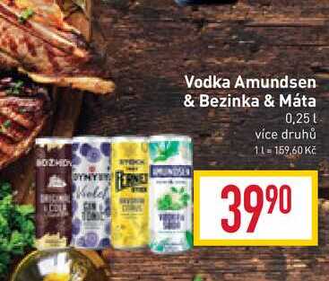 Vodka Amundsen & Bezinka & Máta 0,25 L 