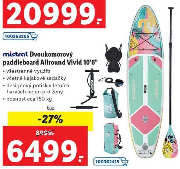 Dvoukomorový paddleboard Allround Vivid 10'6"