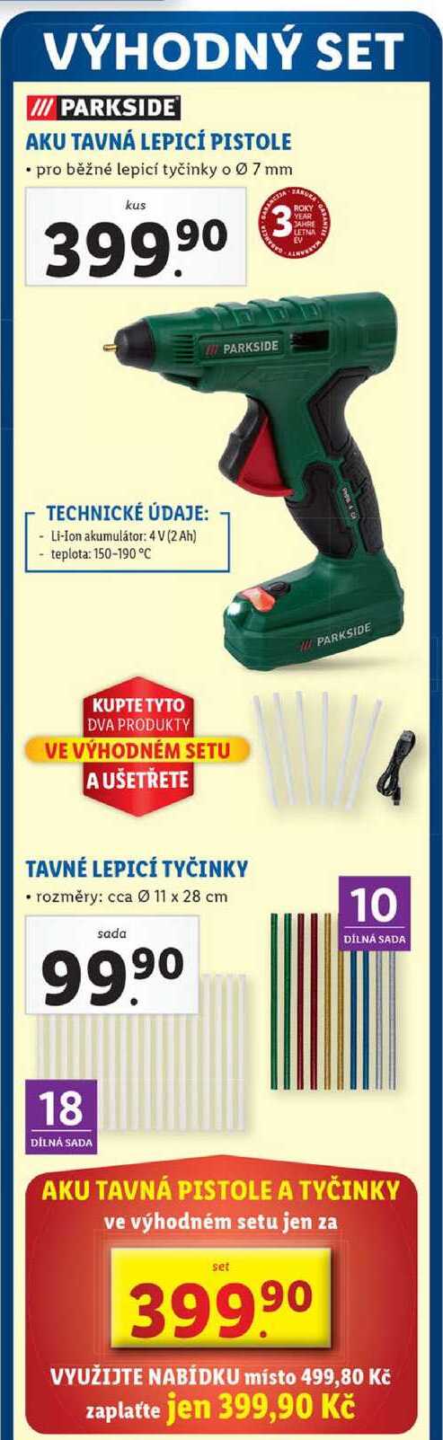 AKU TAVNÁ PISTOLE A TYČINKY ve výhodném setu