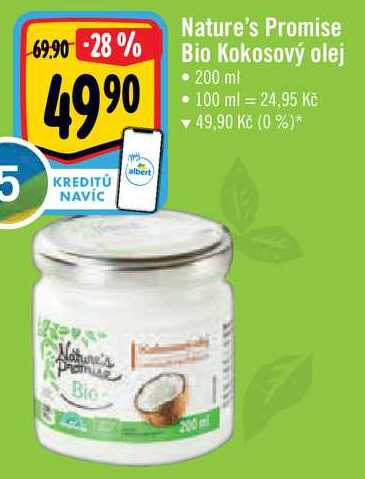 Nature's Promise Bio Kokosový olej, 200 ml