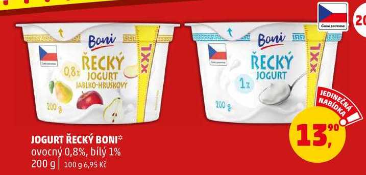 JOGURT ŘECKÝ BONI, 200 g