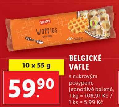 BELGICKÉ VAFLE, 10x 55 g