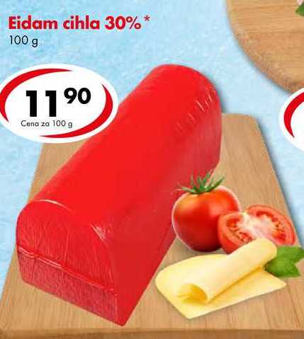 Eidam cihla 30%, 100 g