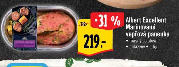 Albert Excellent Marinovaná vepřová panenka, 1 kg