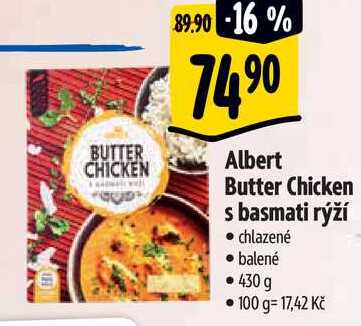 Albert Butter Chicken s basmati rýží, 430 g