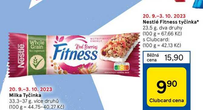Nestlé Fitness tyčinka* 23.5 g  v akci