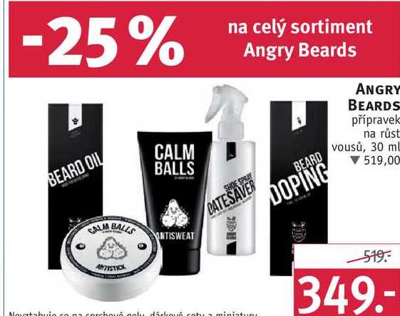 ANGRY BEARDS přípravek na růst vousů, 30 ml