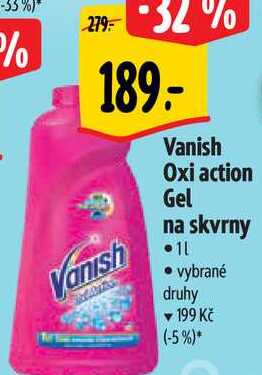 Sleva - Vanish Oxi action Gel Vanish Oxi action Gel na skvrny, 1 l ...