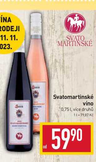 Svatomartinské víno 0,75l