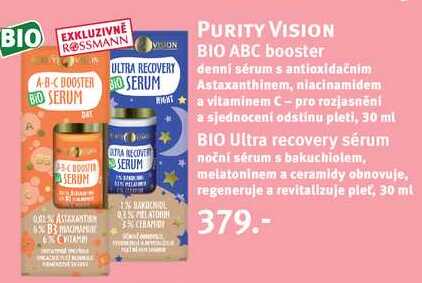 PURITY VISION BIO ABC booster/ BIO Ultra recovery sérum, 30 ml