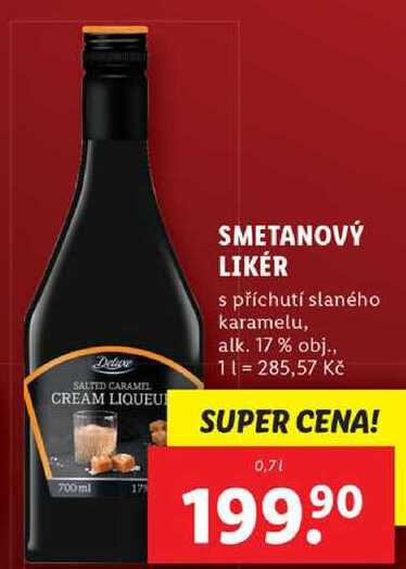 SMETANOVÝ LIKÉR, 0,7 l
