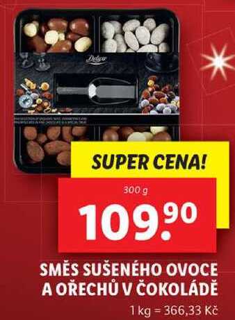 SMĚS SUŠENÉHO OVOCE A OŘECHŮ V ČOKOLÁDĚ, 300 g
