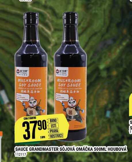 SAUCE GRANDMASTER SÓJOVÁ OMÁČKA 500ML HOUBOVÁ