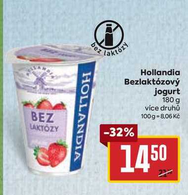 Hollandia Bezlaktózový jogurt 180 g
