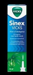 Sinex VICKS Aloe a Eukalyptus 0,5 mg/ml nosní sprej, roztok 15 ml