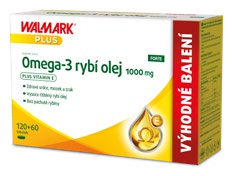 Walmark Omega-3 FORTE rybí olej 1000 mg 120+60 tobolek