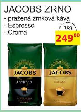 JACOBS ZRNO pražená zrnková káva Espresso, 1 kg 
