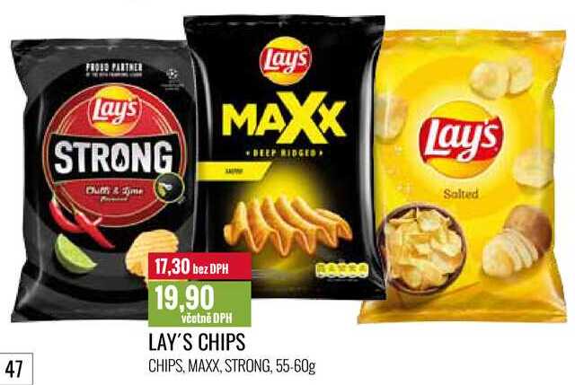 LAY'S CHIPS CHIPS 55-60g 