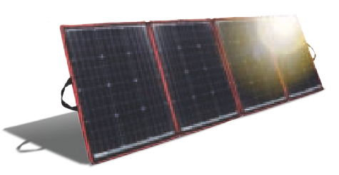 Solární panel rozkládací přenosný s PWM regulátorem 220W 12V/24V 212x73cm - do auta / na kempování