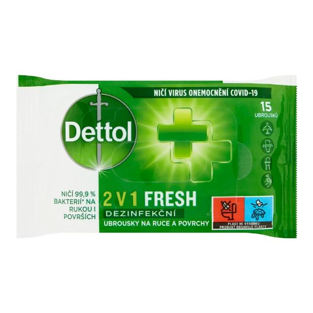 Dettol Fresh Dezinfekční ubrousky ruce a povrchy