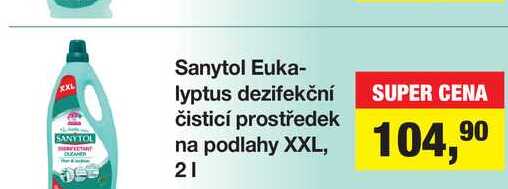  Sanytol Eukalyptus dezifekční čisticí prostředek na podlahy XXL, 2L