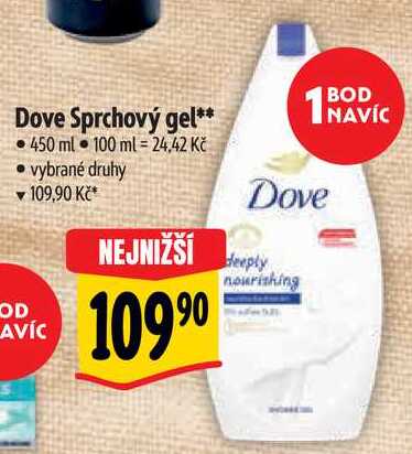Dove Sprchový gel, 450 ml 