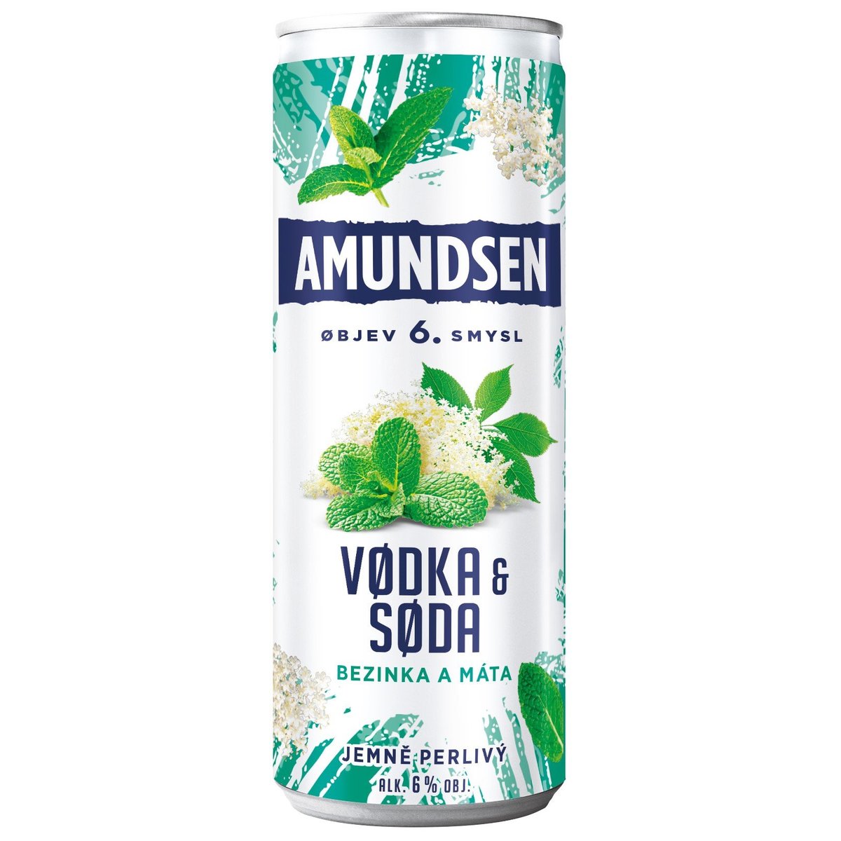 Amundsen Vodka & Soda s bezinkou a mátou Ready to Drink 6 % plech