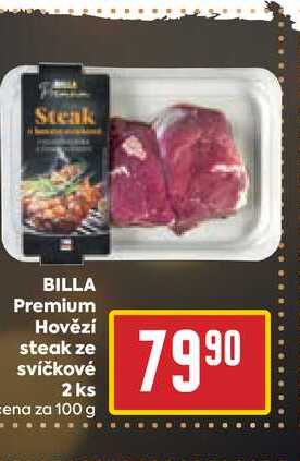 BILLA Premium Hovězí steak ze svíčkové 2 ks