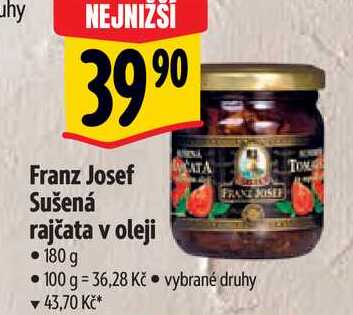   Franz Josef Sušená rajčata v oleji •180 g 